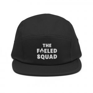The Fueled Squad 5-Panel-Cap aus der The Fueled Squad-Kollektion in der Farbe Schwarz – Streetwear für Läufer