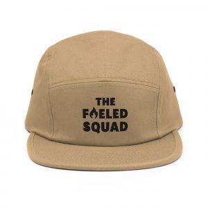 The Fueled Squad 5-Panel-Cap aus der The Fueled Squad-Kollektion in der Farbe Khaki – Streetwear für Läufer