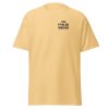 Snack & Conquer-T-Shirt (unisex) in der Farbe Yellow Haze, Frontansicht – Streetwear für Läufer