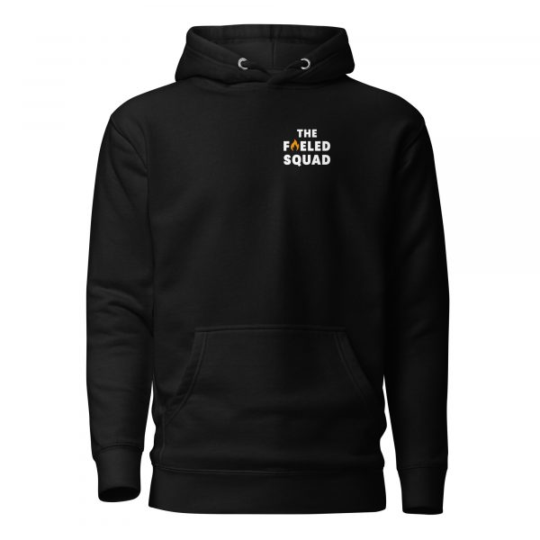The Fueled Squad Streetwear-Hoodie aus der The Fueled Squad-Kollektion in der Farbe Schwarz – Streetwear für Läufer