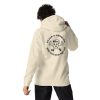 Snack & Conquer-Hoodie in der Farbe Bone, Rückansicht am weiblichen Model – Streetwear für Läufer