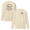 Unisex Snack & Conquer-Sweatshirt von The Fueled Squad in der Farbe Bone, Front- und Rückansicht