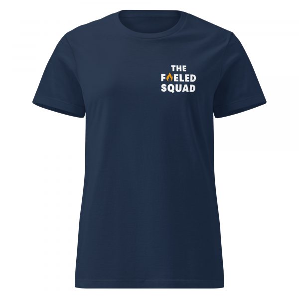 Das The Fueled Squad Damen-T-Shirt aus der The Fueled Squad-Kollektion in der Farbe Navy – Streetwear für Läuferinnen