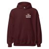 Good Things Take Time-Hoodie in der Farbe Kastanienbraun/Weinrot, Frontansicht – Streetwear für Läufer