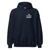 Good Things Take Time-Hoodie in der Farbe Navy Blazer/Dunkelblau, Frontansicht – Streetwear für Läufer